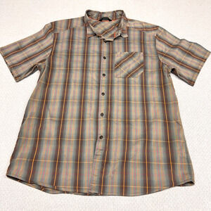Arcteryx Shirt Mens XL Plaid Short Sleeve Button Down Performance Hiking Outdoor